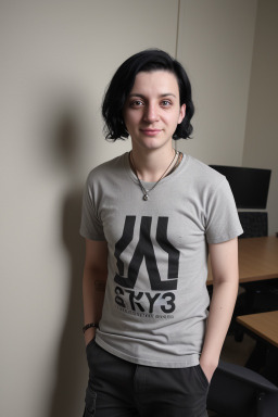 Romanian adult non-binary with  black hair