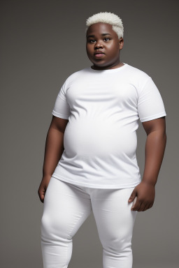 Nigerian teenager boy with  white hair