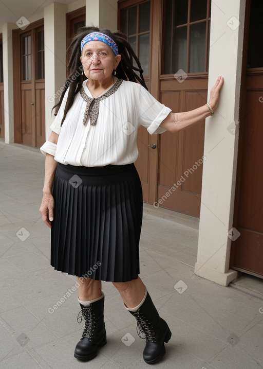 Uruguayan elderly female with  black hair