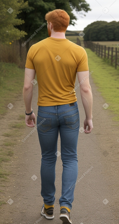 African american adult male with  ginger hair