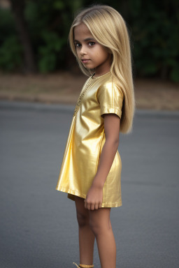 Indian child female with  blonde hair