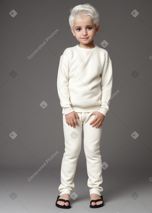 Lebanese infant boy with  white hair