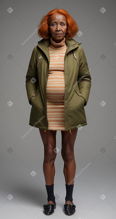 Senegalese elderly female with  ginger hair