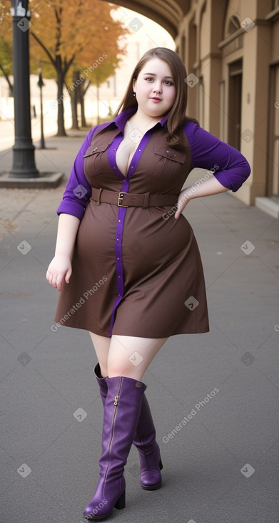 Russian young adult female with  brown hair