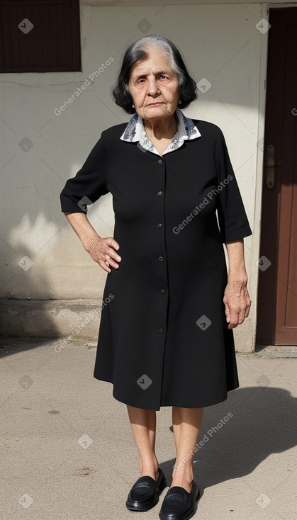 Chilean elderly female with  black hair