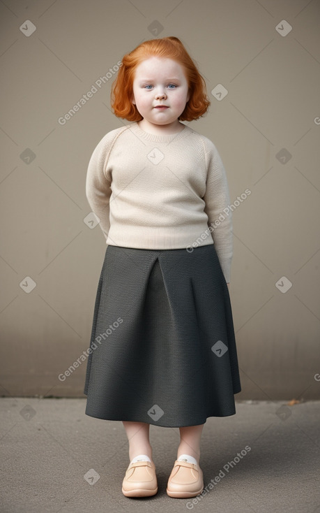 Lithuanian child girl with  ginger hair