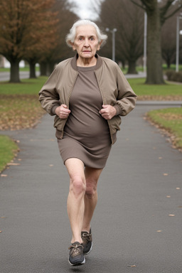 Irish elderly female with  brown hair