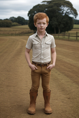 Uruguayan child boy with  ginger hair