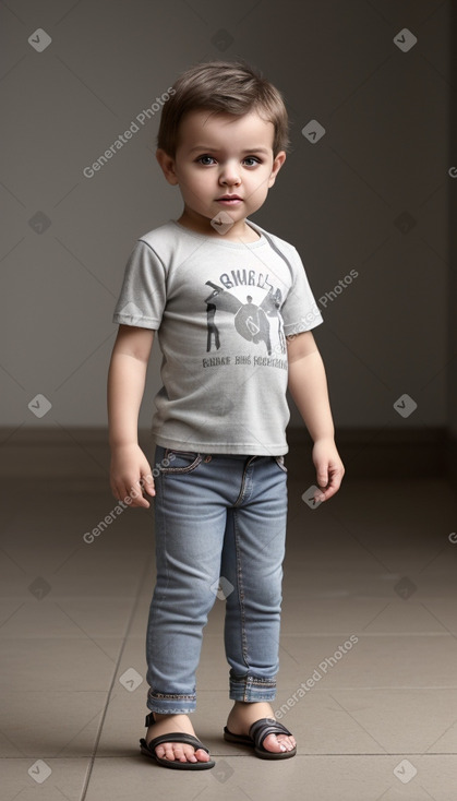 Bulgarian infant boy with  gray hair