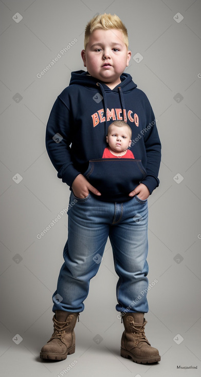 Macedonian child boy with  blonde hair