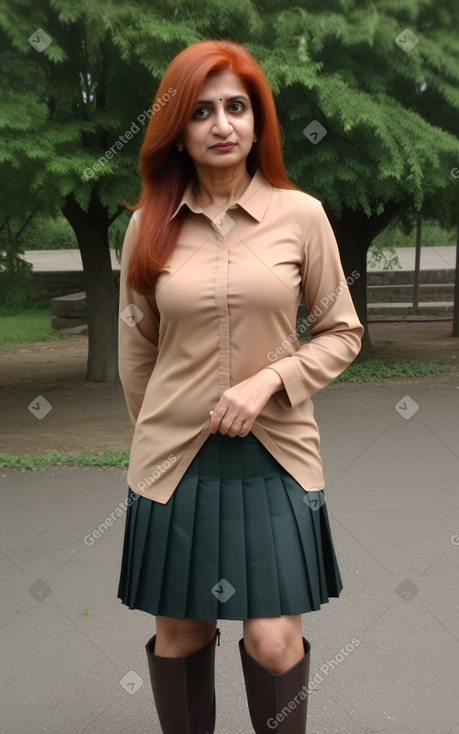 Pakistani 45 years female with  ginger hair