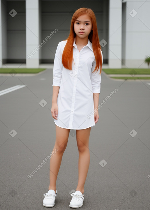 Filipino teenager girl with  ginger hair