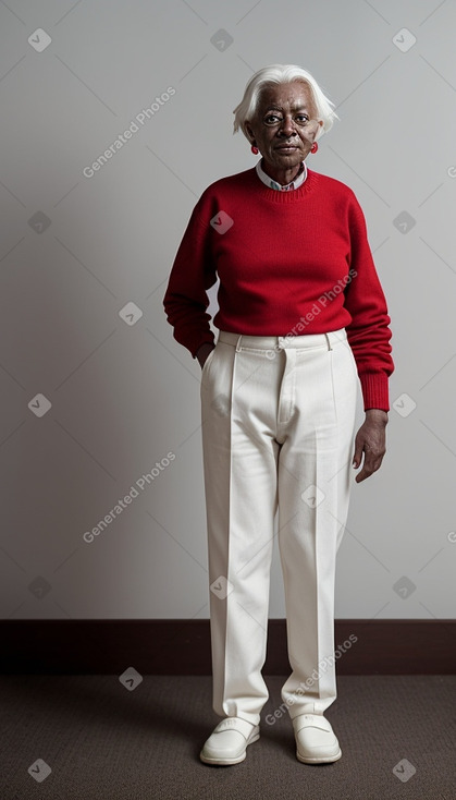 Elderly non-binary with  white hair