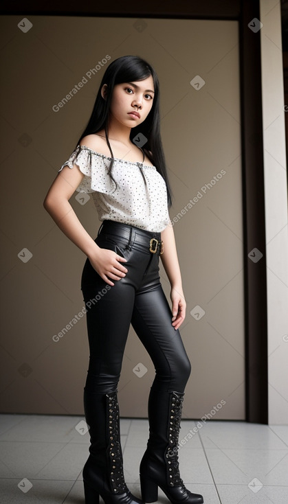 Thai teenager girl with  black hair