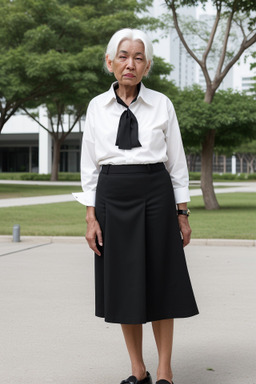 Elderly female with  white hair