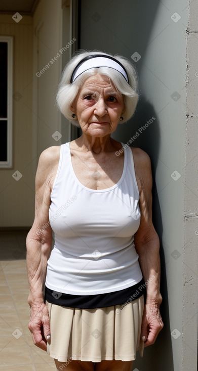 Georgian elderly female with  white hair