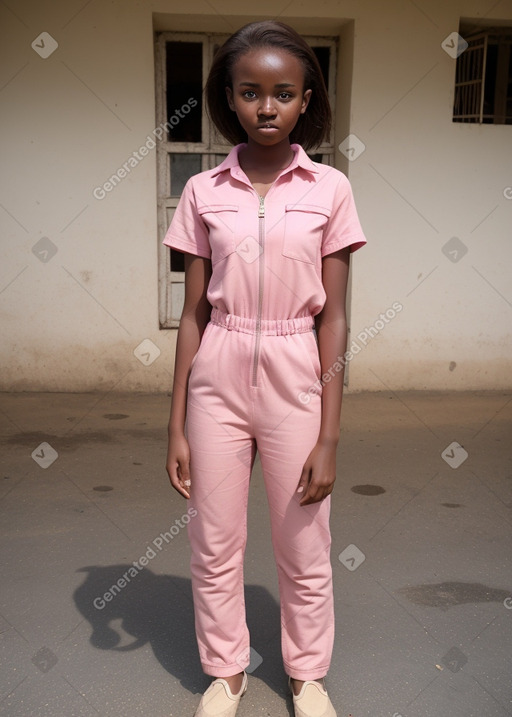 Tanzanian teenager girl with  brown hair