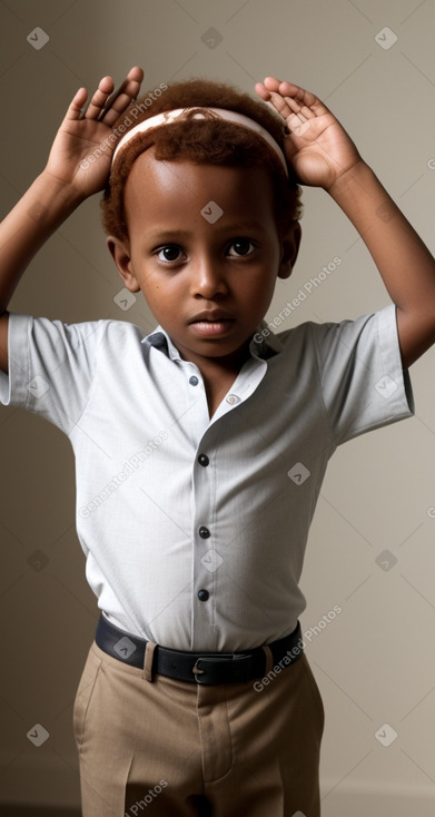 Somali child boy with  ginger hair