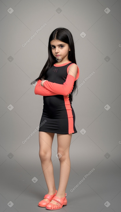 Bahraini infant girl with  black hair