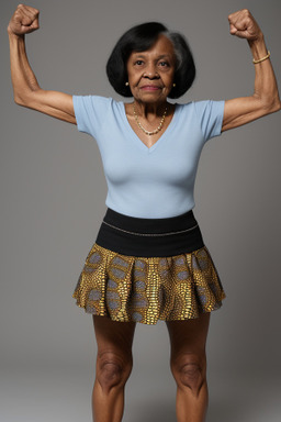 African american elderly female with  black hair