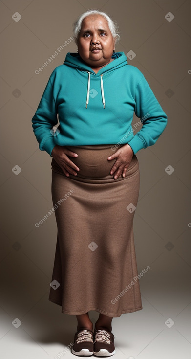 Sri lankan elderly female with  brown hair