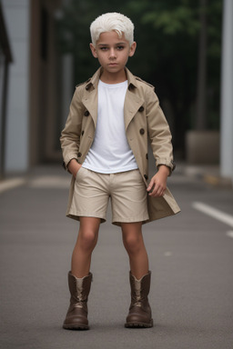 Puerto rican child boy with  white hair