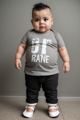 Costa rican infant boy with  gray hair