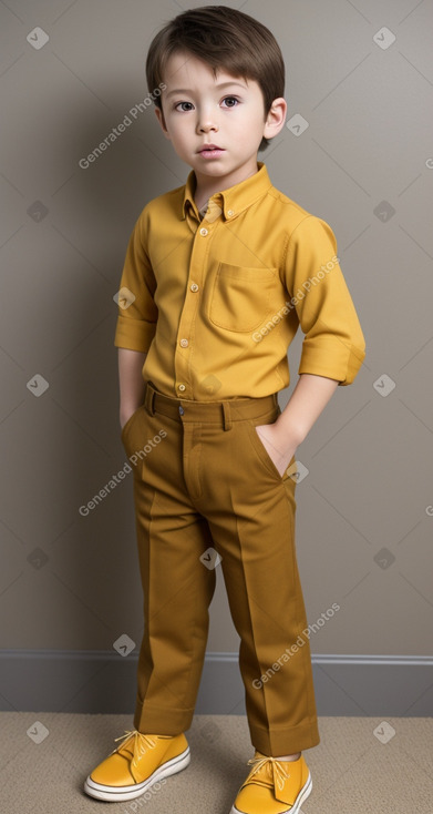 Japanese child boy with  brown hair