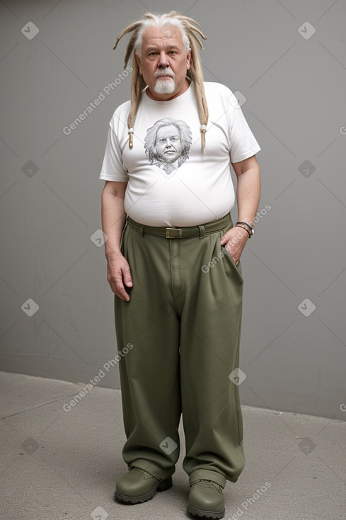 Australian elderly male with  white hair