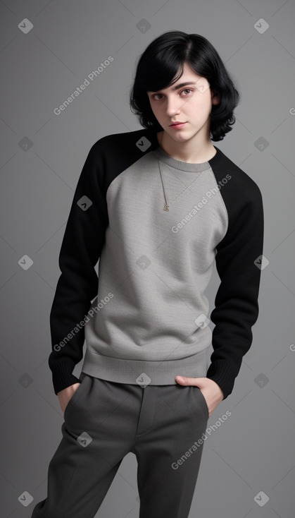 Russian young adult male with  black hair