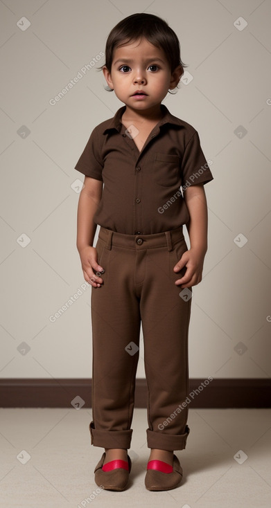 Peruvian infant boy with  brown hair