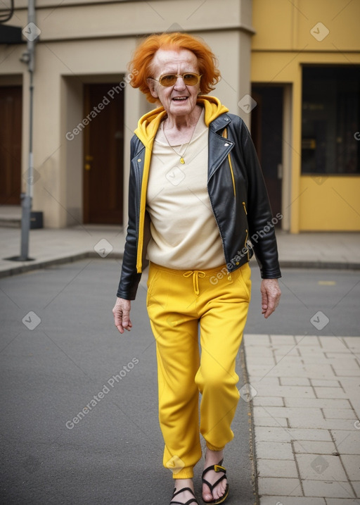 Macedonian elderly non-binary with  ginger hair