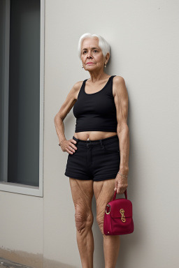 Panamanian elderly female with  white hair