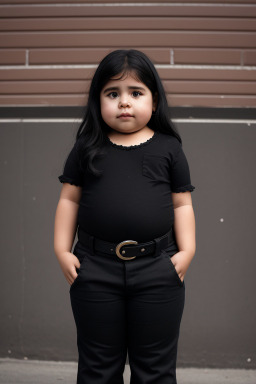 Colombian child girl with  black hair