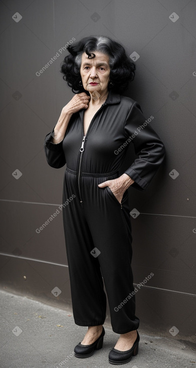 Uruguayan elderly female with  black hair