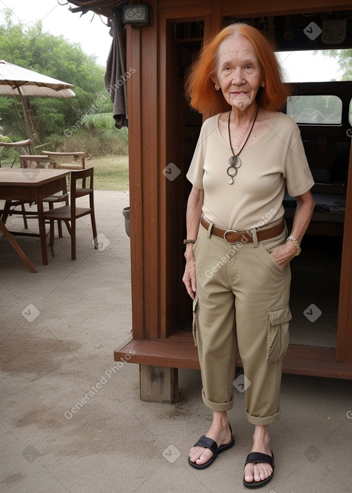 Elderly non-binary with  ginger hair