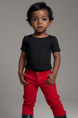 Jamaican infant boy with  black hair