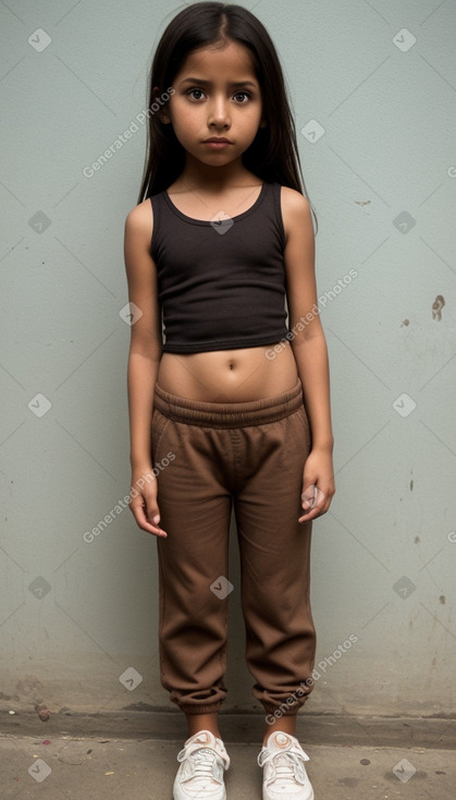 Guatemalan child girl with  brown hair