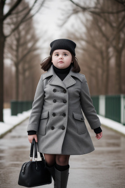 Bulgarian child girl with  gray hair