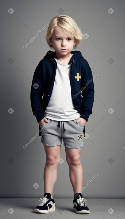 Swedish child boy with  blonde hair