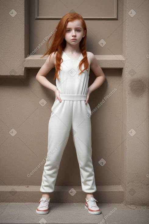 Georgian child girl with  ginger hair