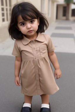 Emirati infant girl with  brown hair