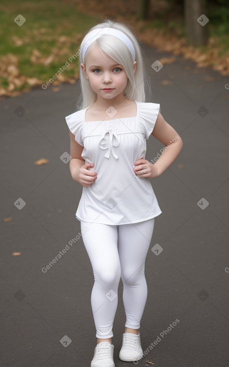 Irish child girl with  white hair