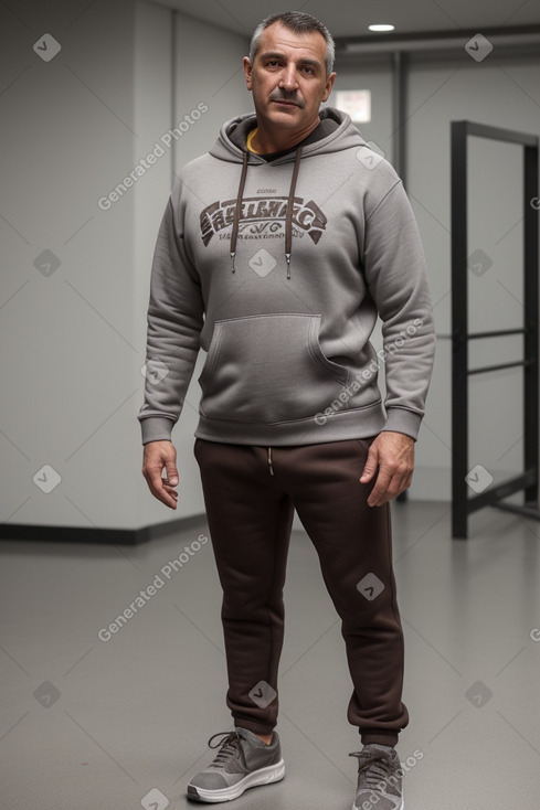 Macedonian middle-aged male with  brown hair