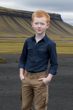 Icelandic child boy with  ginger hair