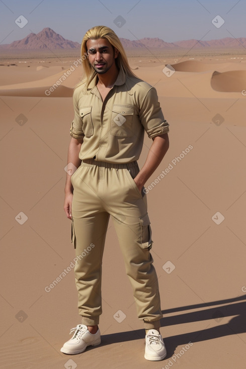 Saudi arabian adult male with  blonde hair