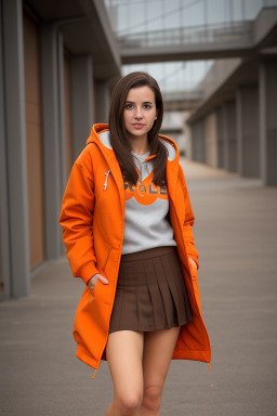 Spanish adult female with  brown hair