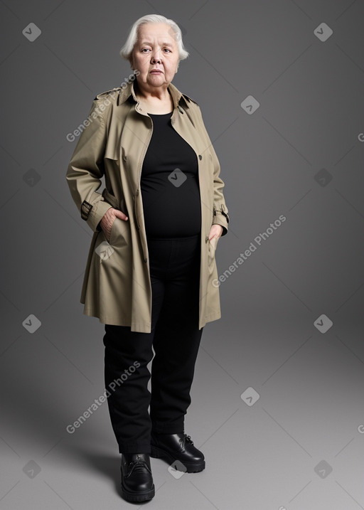 Belgian elderly female with  black hair