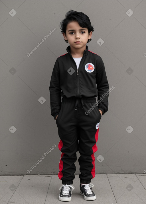 Costa rican child boy with  black hair