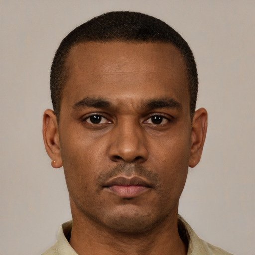 Neutral latino young-adult male with short  brown hair and brown eyes